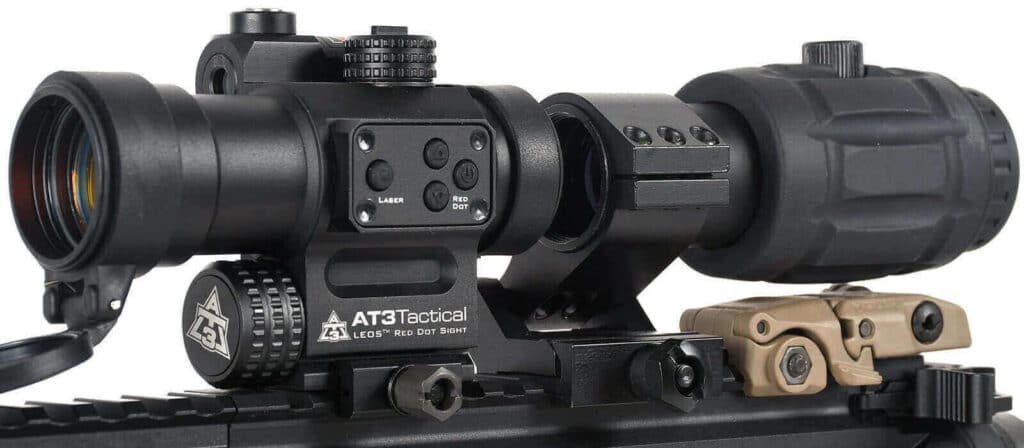 AT3™ Magnified Red Dot with Laser Sight Kit - Includes Red Dot with Laser Sight & 3x Magnifier