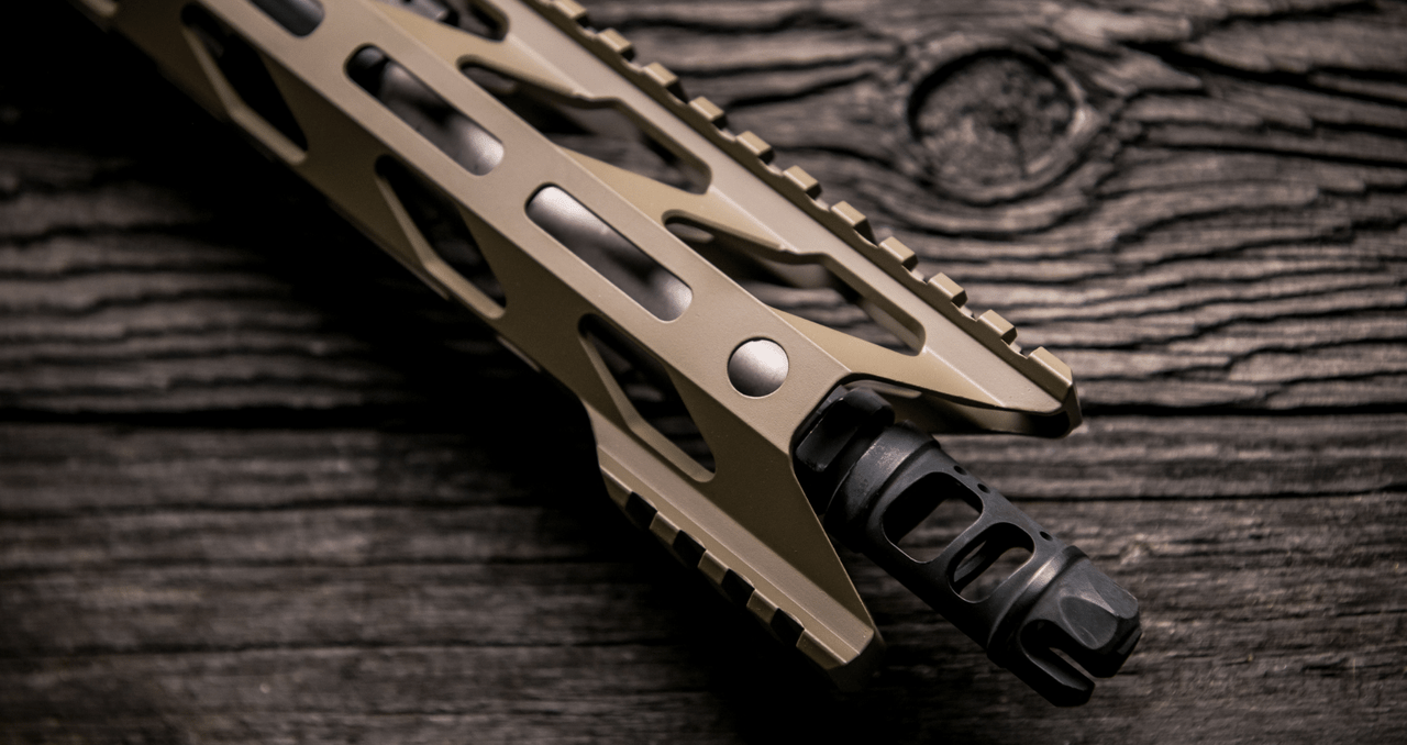 HWK M Lok Free Float Handguard FDE 15 inches - AR15/M4 (15HM-FDE) | Stngr USA