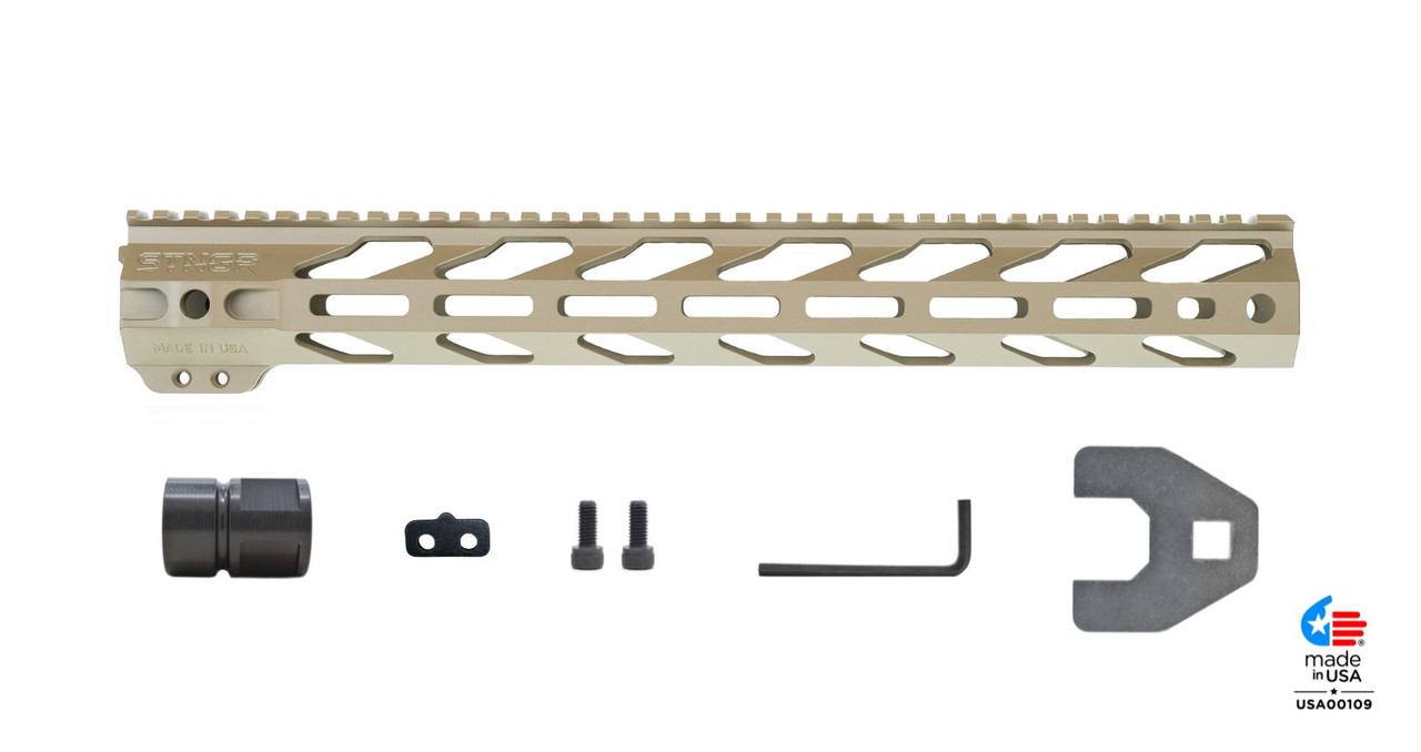 VYPR M Lok Free Float Handguard 15" FDE - AR15/M4 (15VM-FDE) | Stngr USA