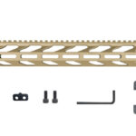 HWK M Lok Free Float Handguard FDE 15 inches - AR15/M4 (15HM-FDE) | Stngr USA