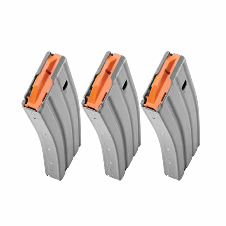 3-Pack - Duramag Speed AR-15 30 Round Aluminum Magazine - .223/5.56 NATO - Orange Follower