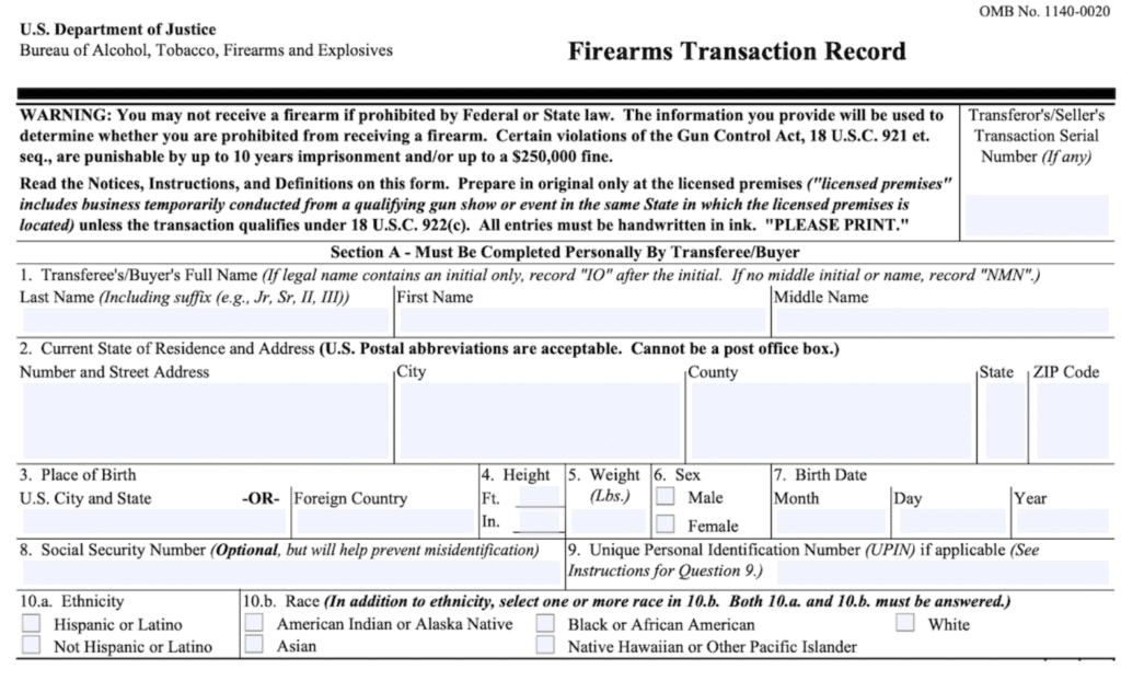 Getting into the gun business means keeping track of sales and acquisitions in a meticulous way.
