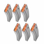 6-Pack - Duramag Speed AR-15 30 Round Aluminum Magazine - .223/5.56 NATO - Orange Follower