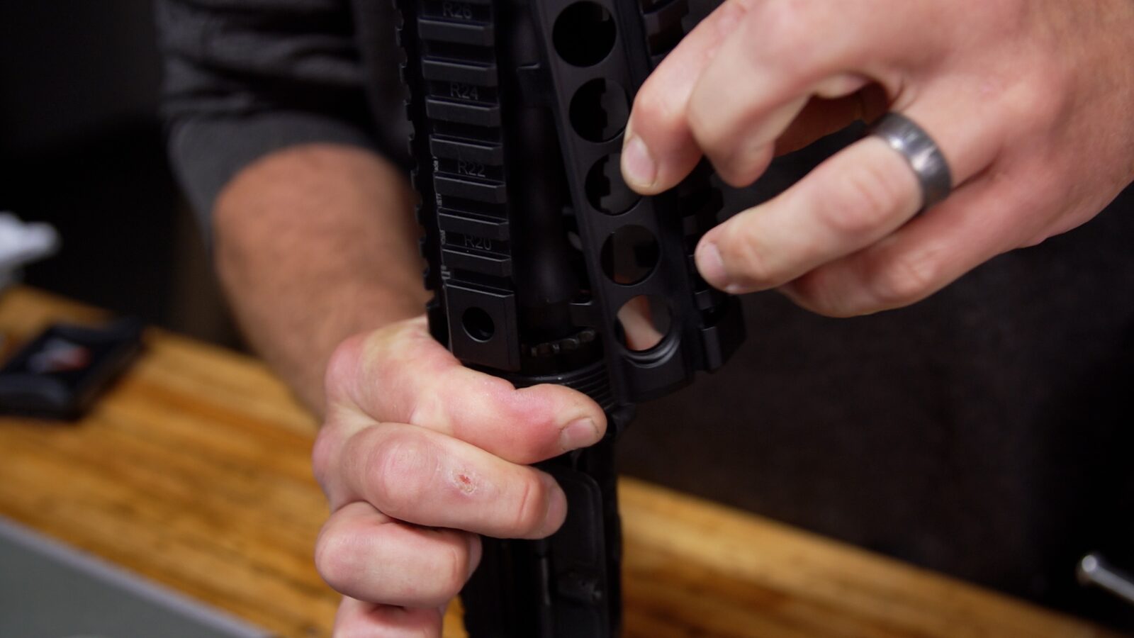 Drop-in AR-15 handguard on a finished build