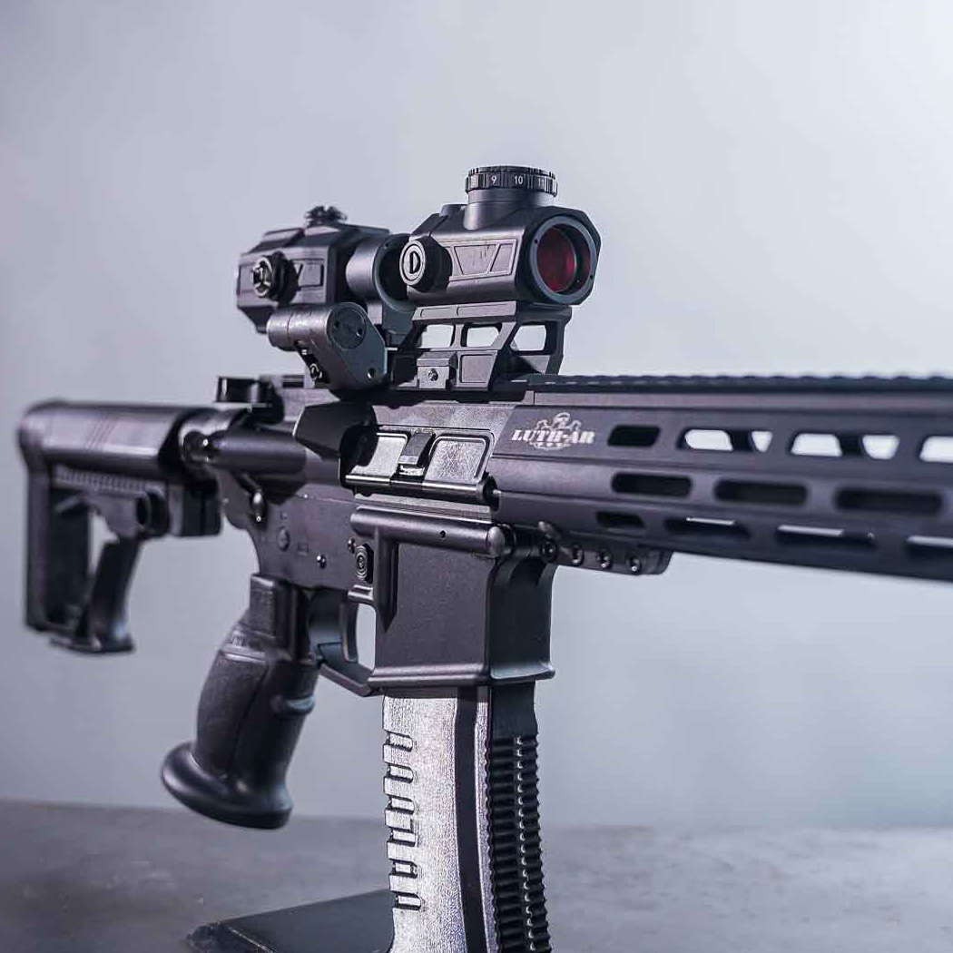 Memorial Builds Modern sporting Rifle closeup - Retro Meets Modern Pair - Luth-AR and AT3 Tactical
