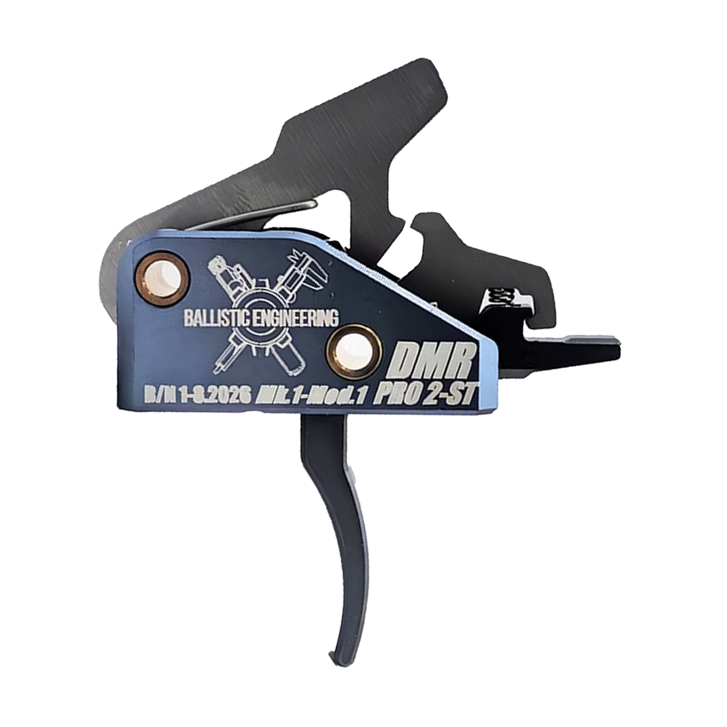 Ballistic Engineering Accurized DMR PRO AR-15 Trigger – Two-Stage – Curved – 1 lb + .75-1.5 lb Stages