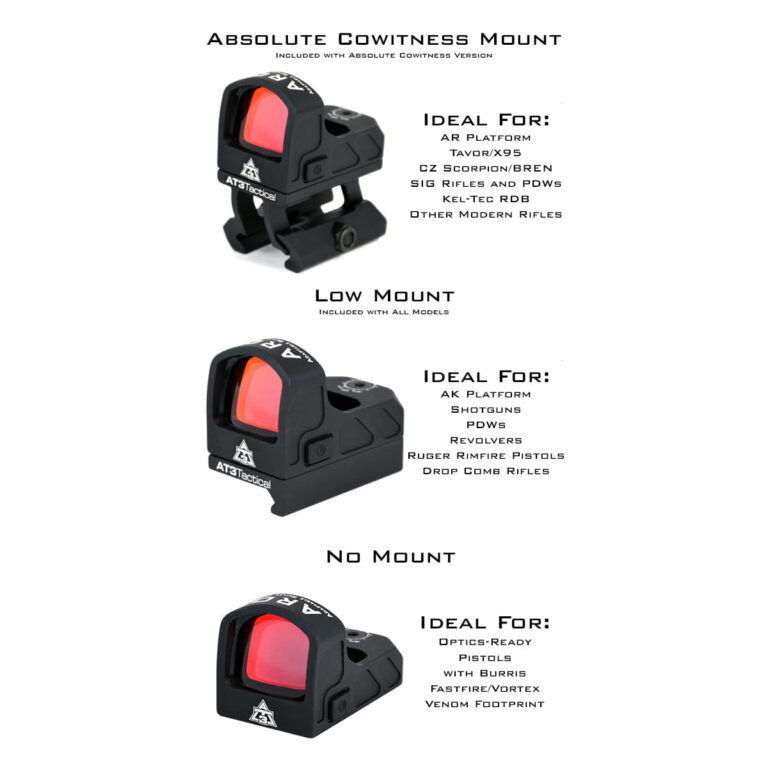 AT3 ARO Red Dot - Doctor/Venom/Fastfire Footprint - Mounting Options