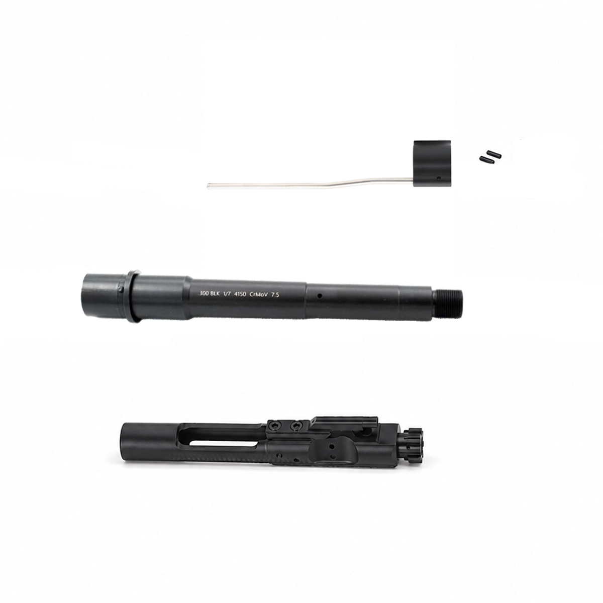 AT3 Barrel Builder Kit – 7.5″ .300 Blackout Medium Profile Pistol Length Barrel, Gas Block, Gas Tube & BCG