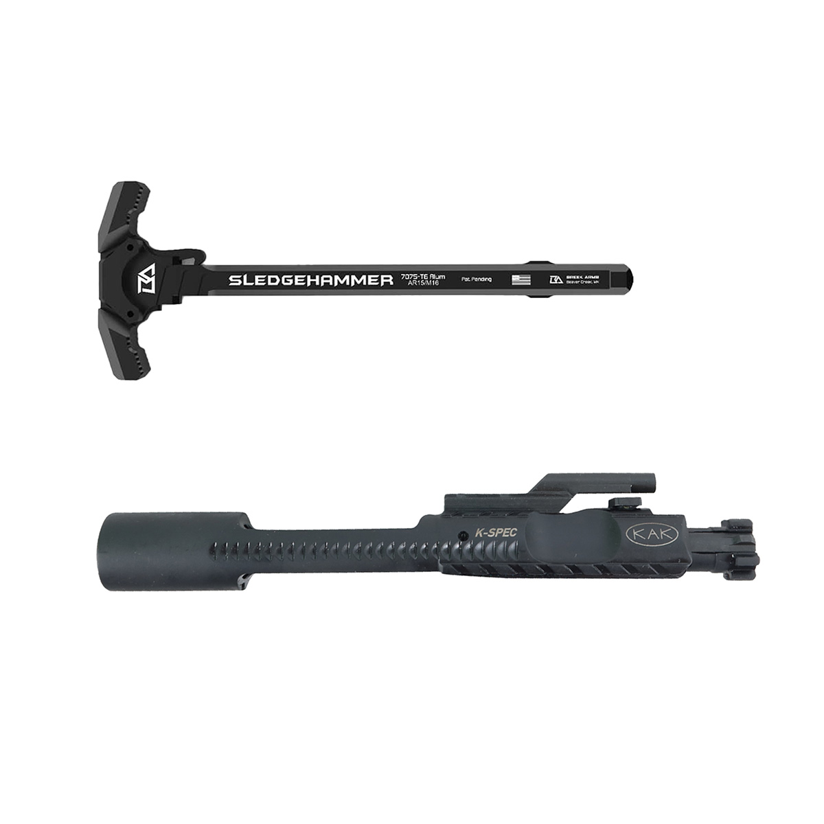 AT3 AR-15 Gas Management BCG & CH Kit - Breek Sledgehammer / K-SPEC 5.56 Downward Vent BCG