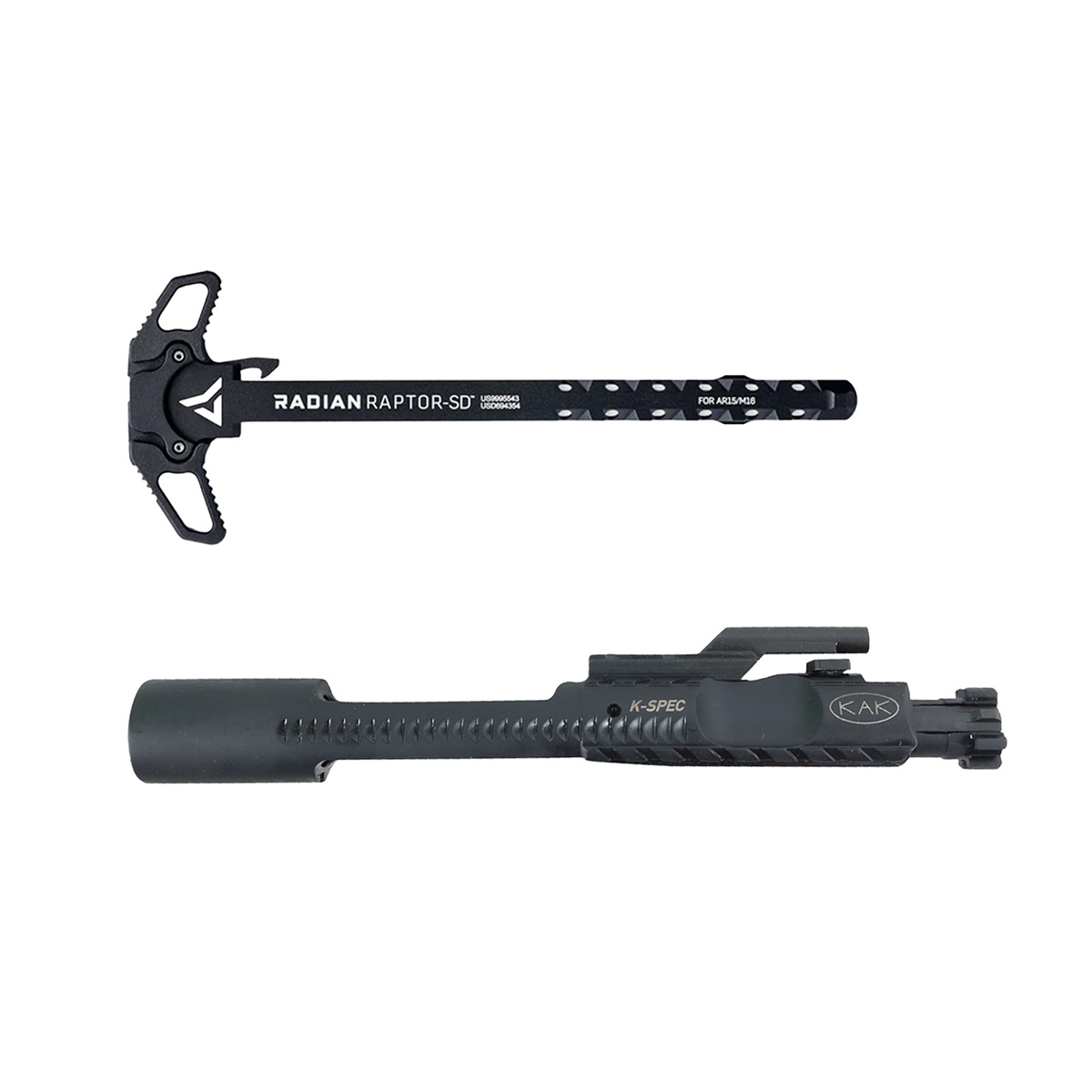 AT3 AR-15 Gas Management BCG & CH Kit - Radian Raptor SD / K-SPEC 5.56 Downward Vent BCG