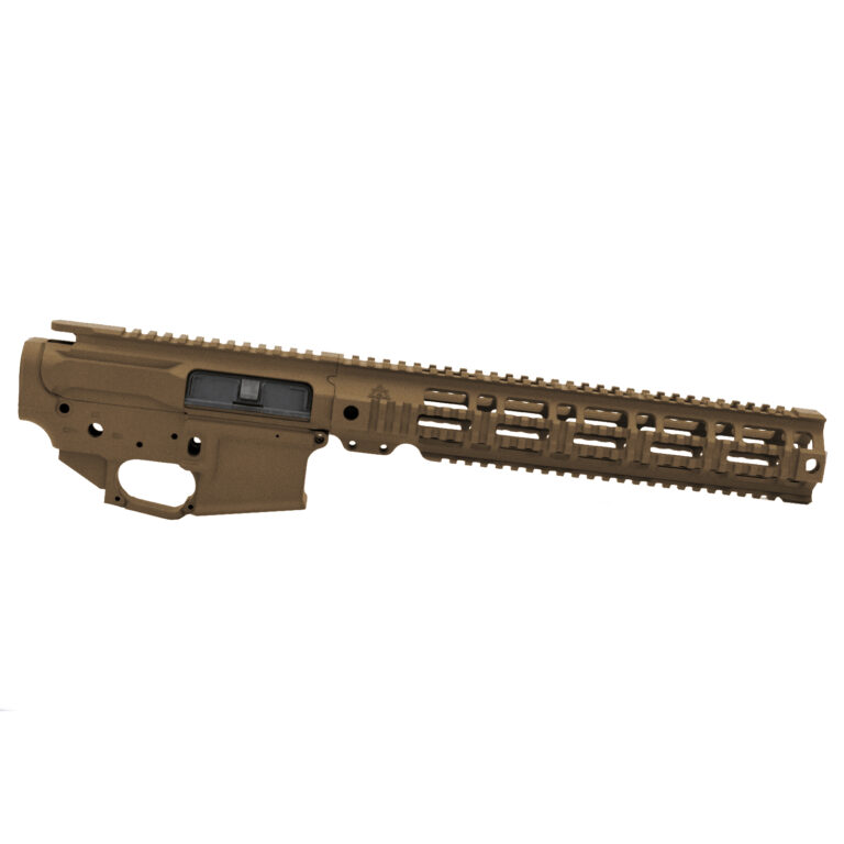 AT3 Tactical AT-15 Quad Rail Builder Set - Upper, Lower, and Handguard - 12 Inch - Burnt Bronze