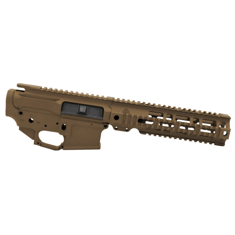 AT3 Tactical AT-15 Quad Rail Builder Set - Upper, Lower, and Handguard - 9 Inch - Burnt Bronze