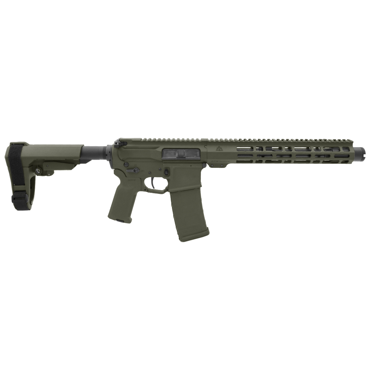 At3 Tactical AT3 Tactical AT-15 ALTERNATOR Pistol 10.5 Inch .300 Blackout - 12 Inch M-LOK Handguard - OD Green