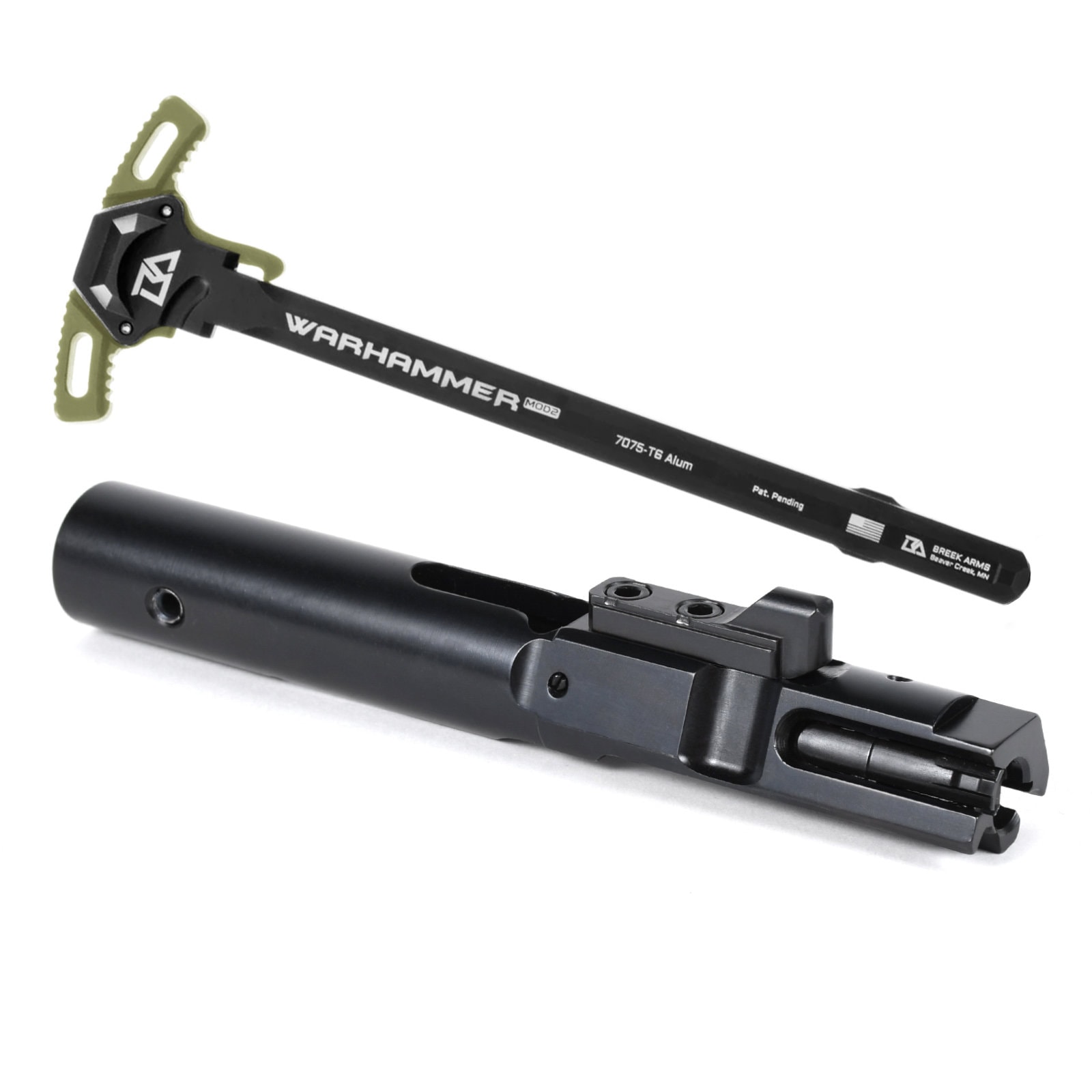 AT3™ Black Nitride AR-9 Bolt with Breek Arms Warhammer