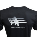 AT3 Tactical Black Stealth Camo Tee Shirt - Back