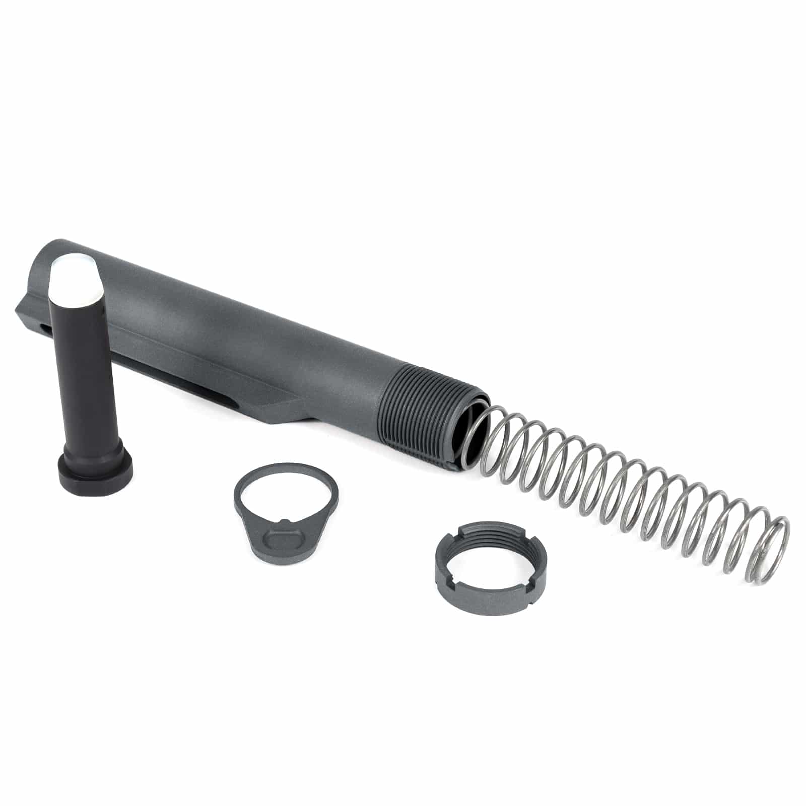 Unknown AT3(TM) Mil Spec Buffer Tube Kit For AR-15 - 9 Colors Available - Tungsten (Color: Tungsten)