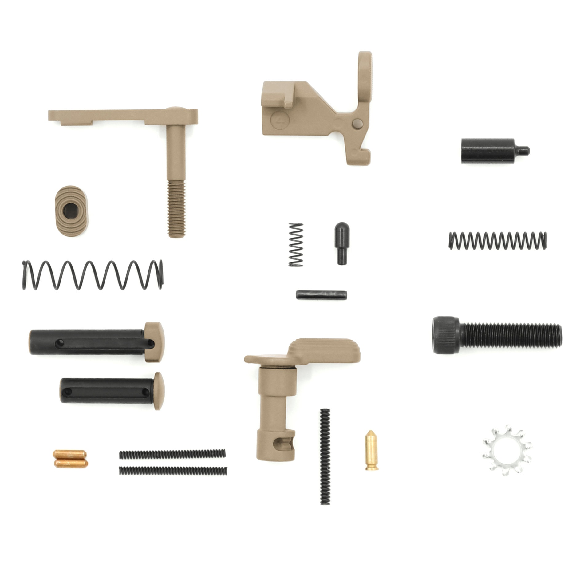 Unknown AT3(TM) Pro-Builder(TM) AR-15 Lower Parts Kit - No Grip or Trigger Assembly - Flat Dark Earth (Color: Flat Dark Earth)