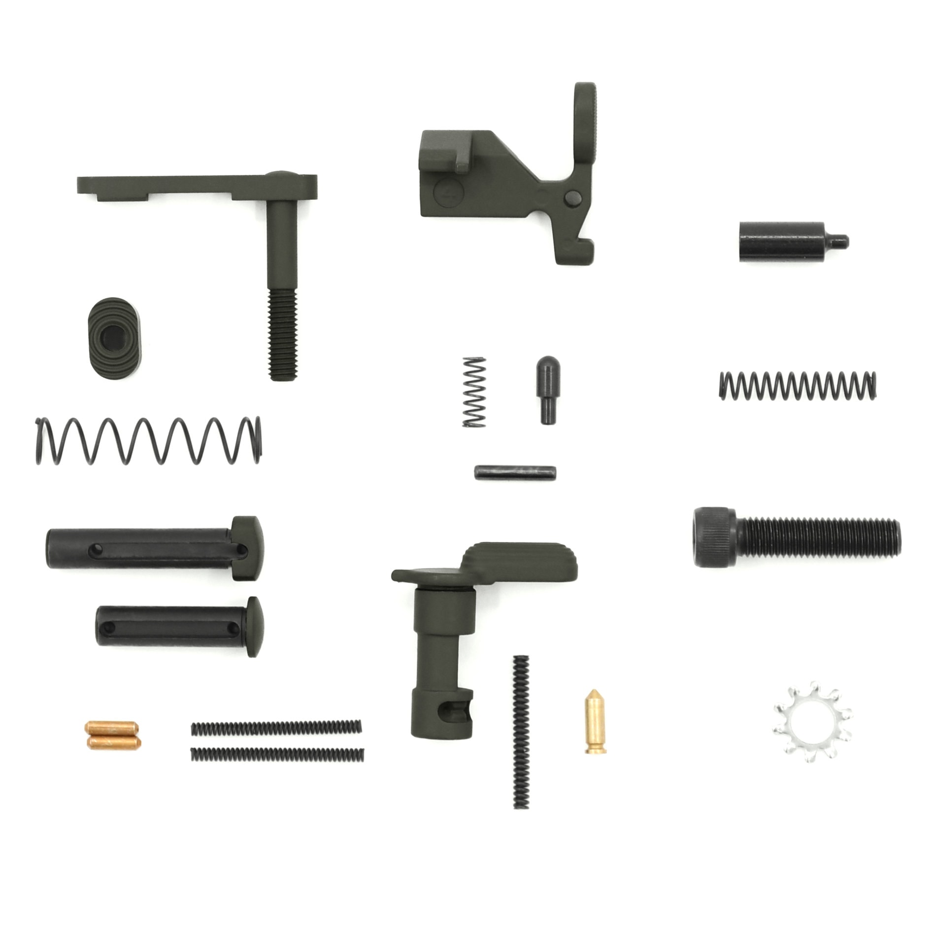 Unknown AT3(TM) Pro-Builder(TM) AR-15 Lower Parts Kit - No Grip or Trigger Assembly - OD Green (Color: OD Green)