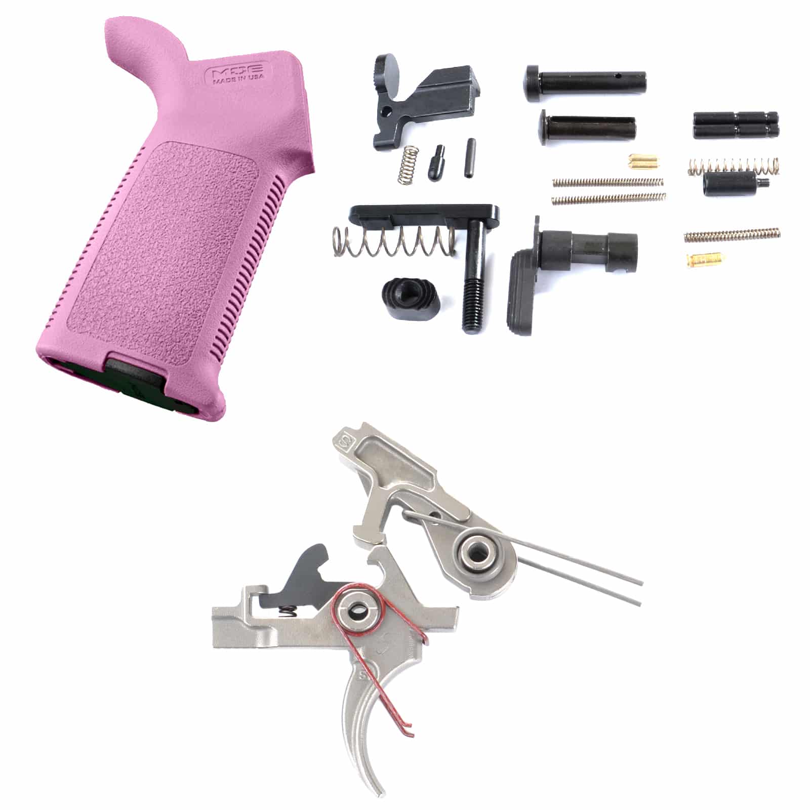 AT3 Lower Parts Kit with 2-Stage Nickel Boron Trigger and Magpul Grip