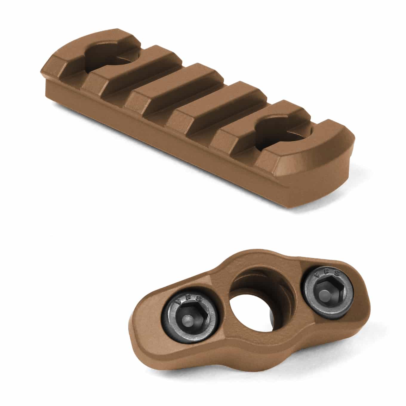 Unknown AT3(TM) M-LOK Rail Section and QD Sling Mount Combo - Burnt Bronze (Color: Burnt Bronze)