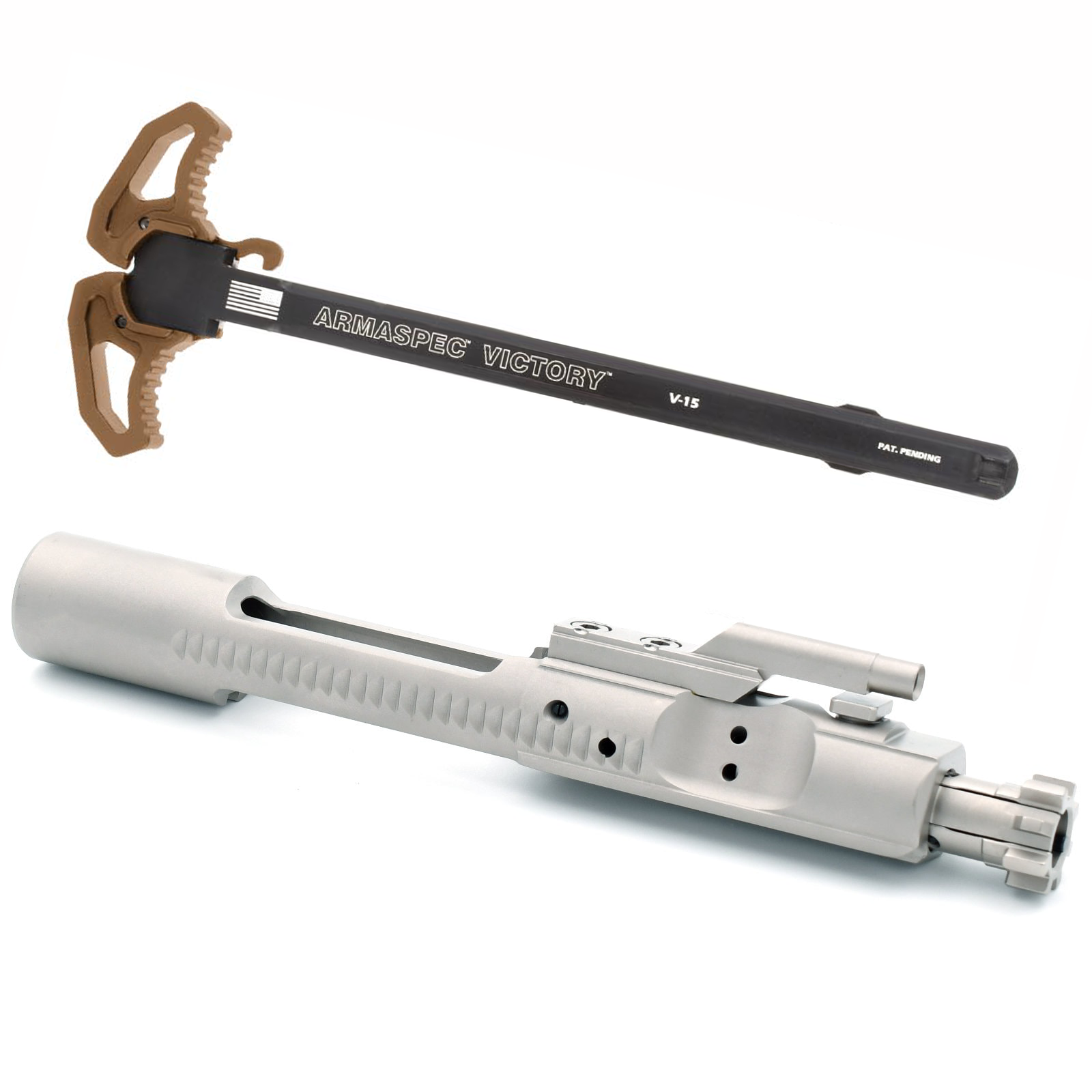 Unknown AT3(TM) Nickel Boron 5.56 Bolt Carrier Group with Armaspec Victory Ambi Charging Handle - Bronze (Color: Bronze)