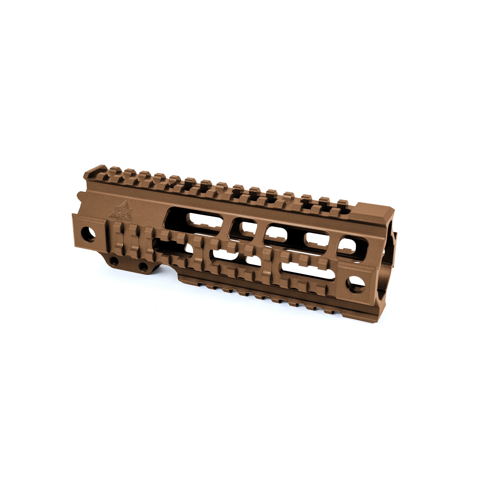 Unknown AT3(TM) Pro Quad Rail Free Float AR-15 Handguard - 7, 9, 12, & 15 Inch - Picatinny - Burnt Bronze, 7 Inch (Color: Burnt Bronze, Length: 7 Inch)