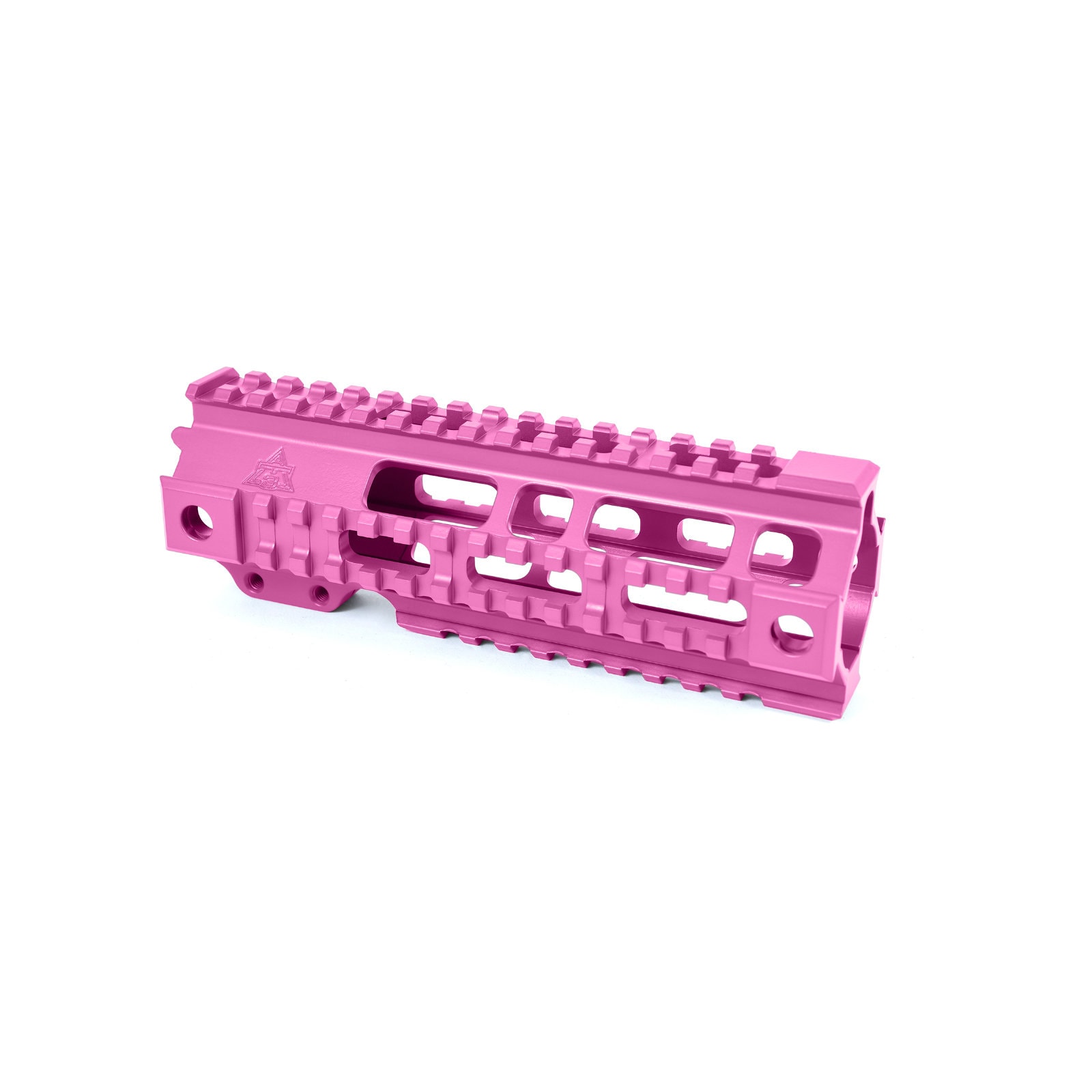 Unknown AT3(TM) Pro Quad Rail Free Float AR-15 Handguard - 7, 9, 12, & 15 Inch - Picatinny - Pink, 7 Inch (Color: Pink, Length: 7 Inch)