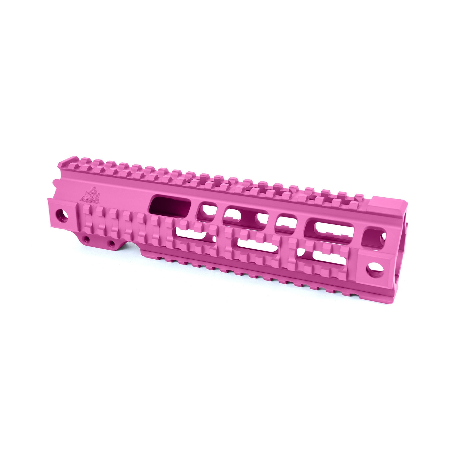 Unknown AT3(TM) Pro Quad Rail Free Float AR-15 Handguard - 7, 9, 12, & 15 Inch - Picatinny - Pink, 9 Inch (Color: Pink, Length: 9 Inch)