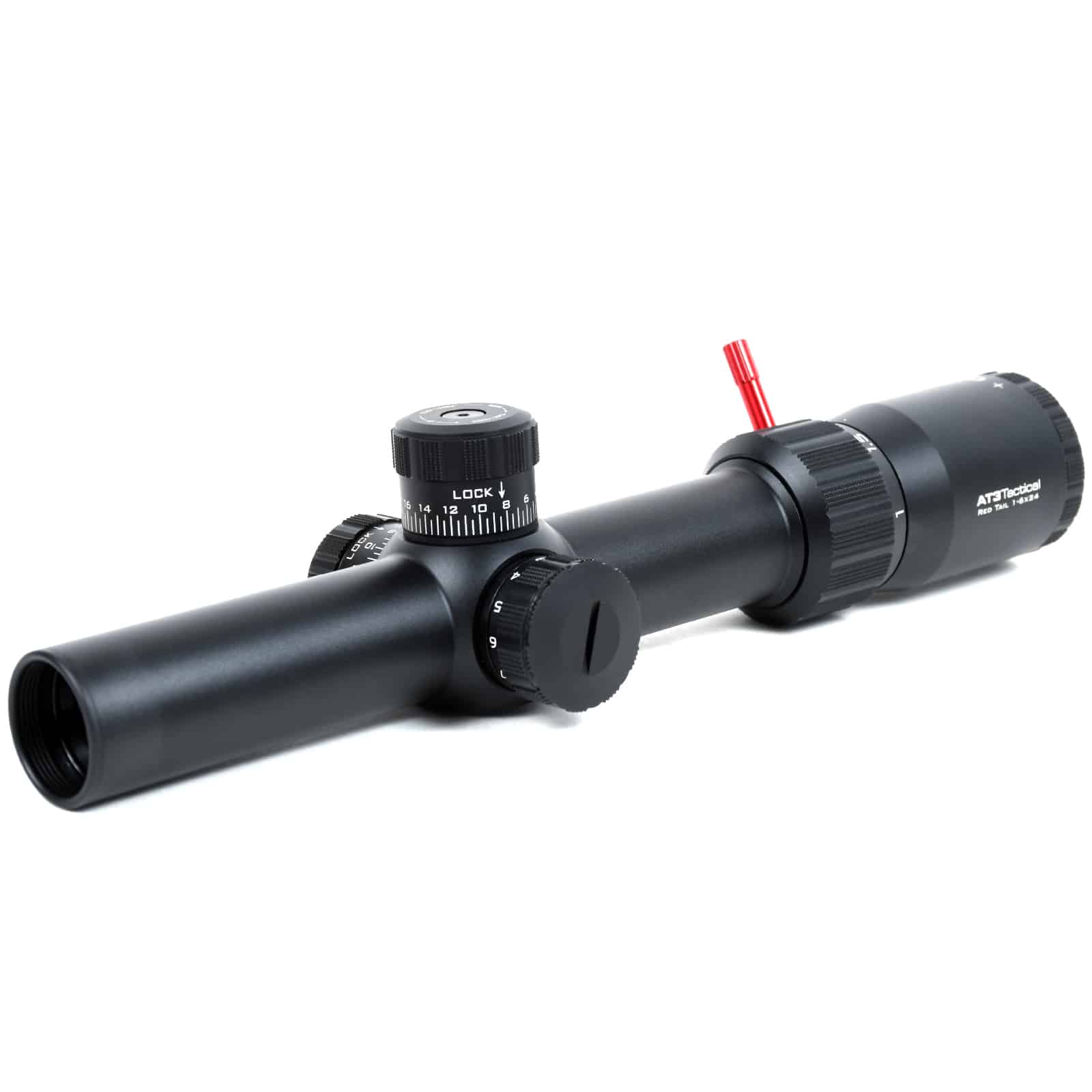 Unknown AT3(TM) Red Tail(TM) Second Focal Plane 30mm Scope - MOA - Locking Caps - 5.56 Illuminated BDC Reticle - 1-4x24 or 1-6x24 (Magnification: 1-6x24, Mount Included: None)