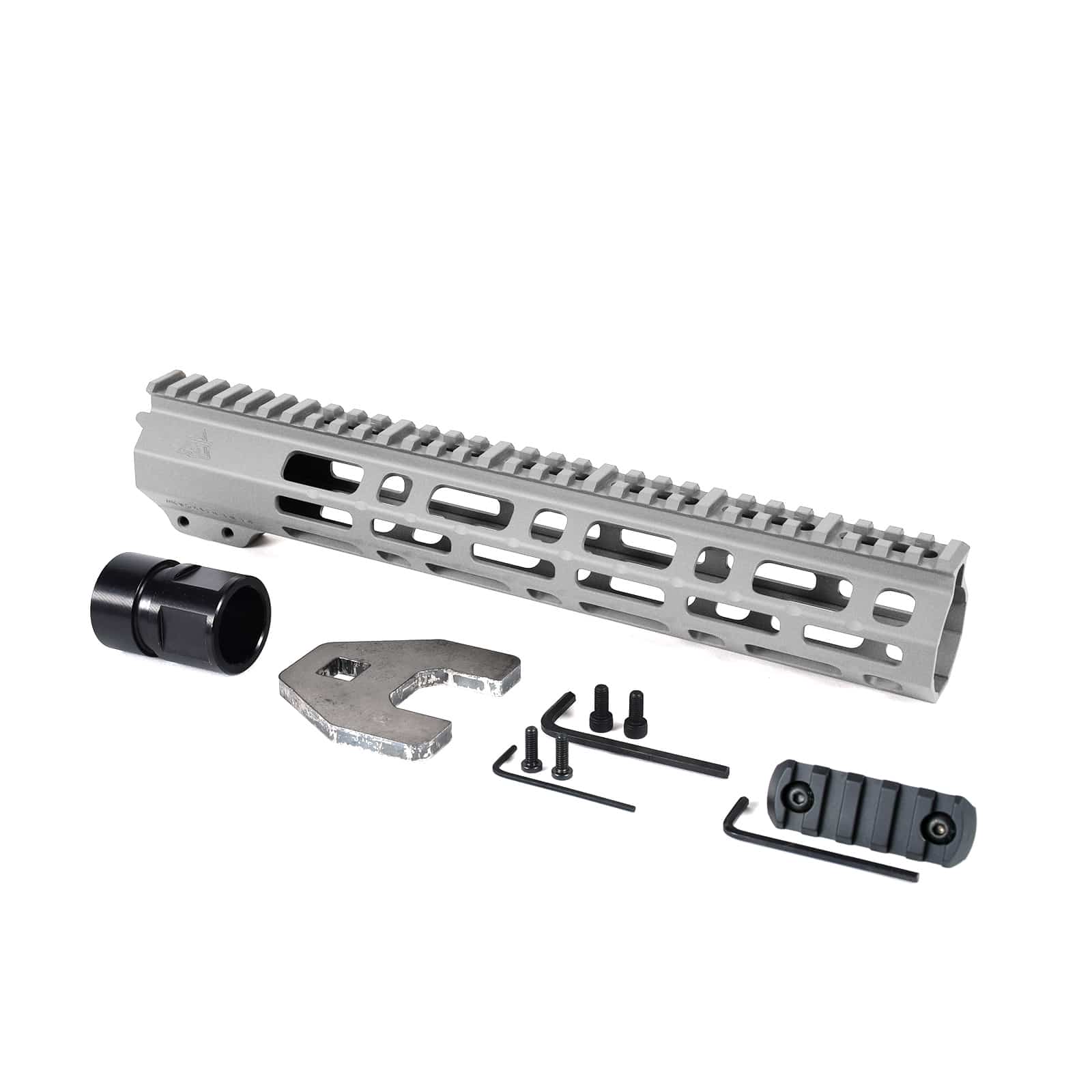 Unknown AT3(TM) SPEAR Free Float AR-15 Handguard - 9, 12, & 15 Inch - M-LOK - Titanium, 12 Inch (Color: Titanium, Length: 12 Inch)