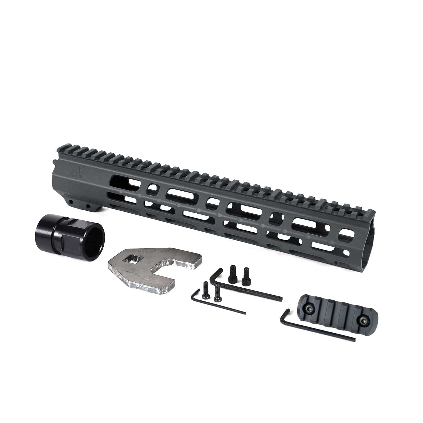 Unknown AT3(TM) SPEAR Free Float AR-15 Handguard - 9, 12, & 15 Inch - M-LOK - Tungsten, 12 Inch (Color: Tungsten, Length: 12 Inch)