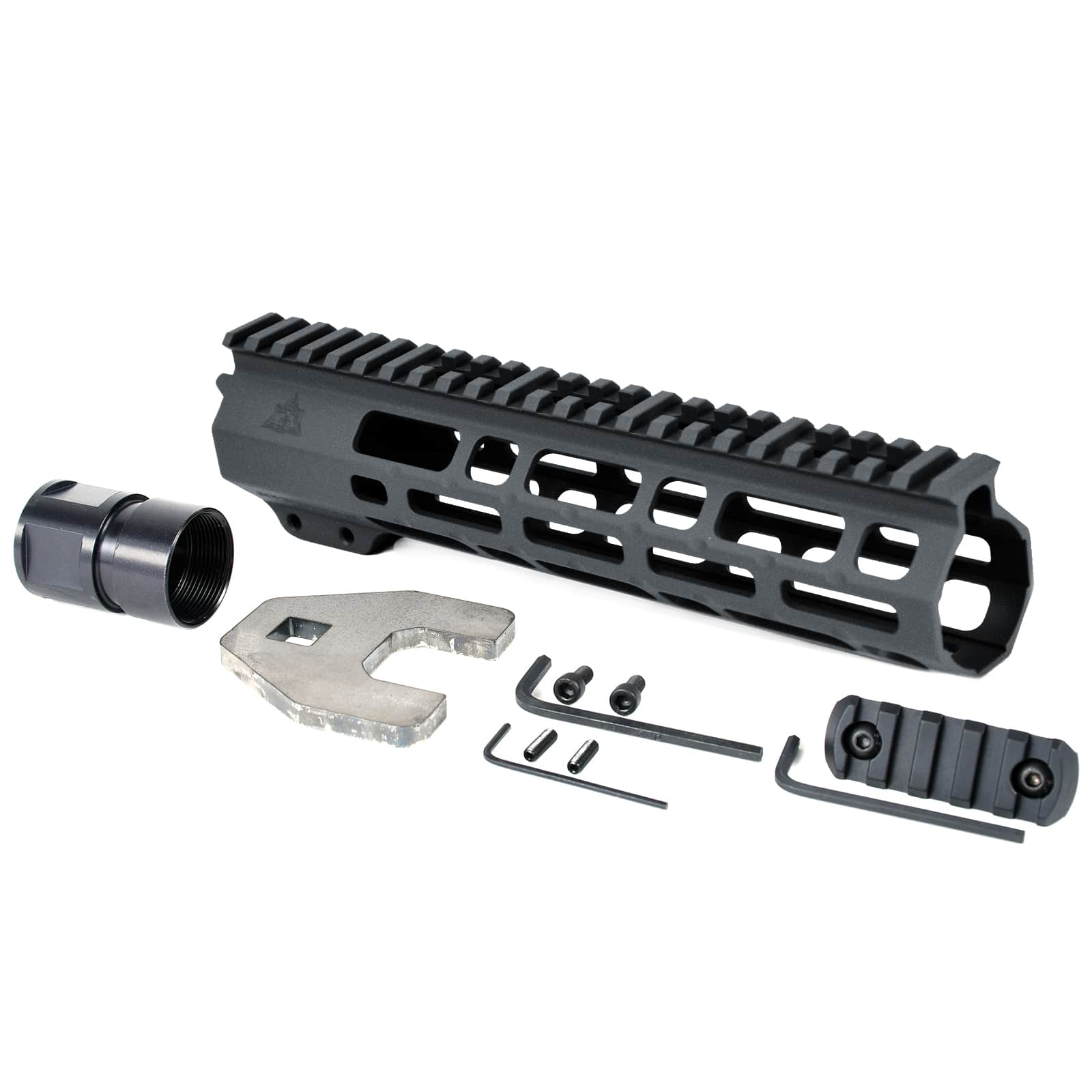 Unknown AT3(TM) SPEAR Free Float AR-15 Handguard - 9, 12, & 15 Inch - M-LOK - Tungsten, 9 Inch (Color: Tungsten, Length: 9 Inch)