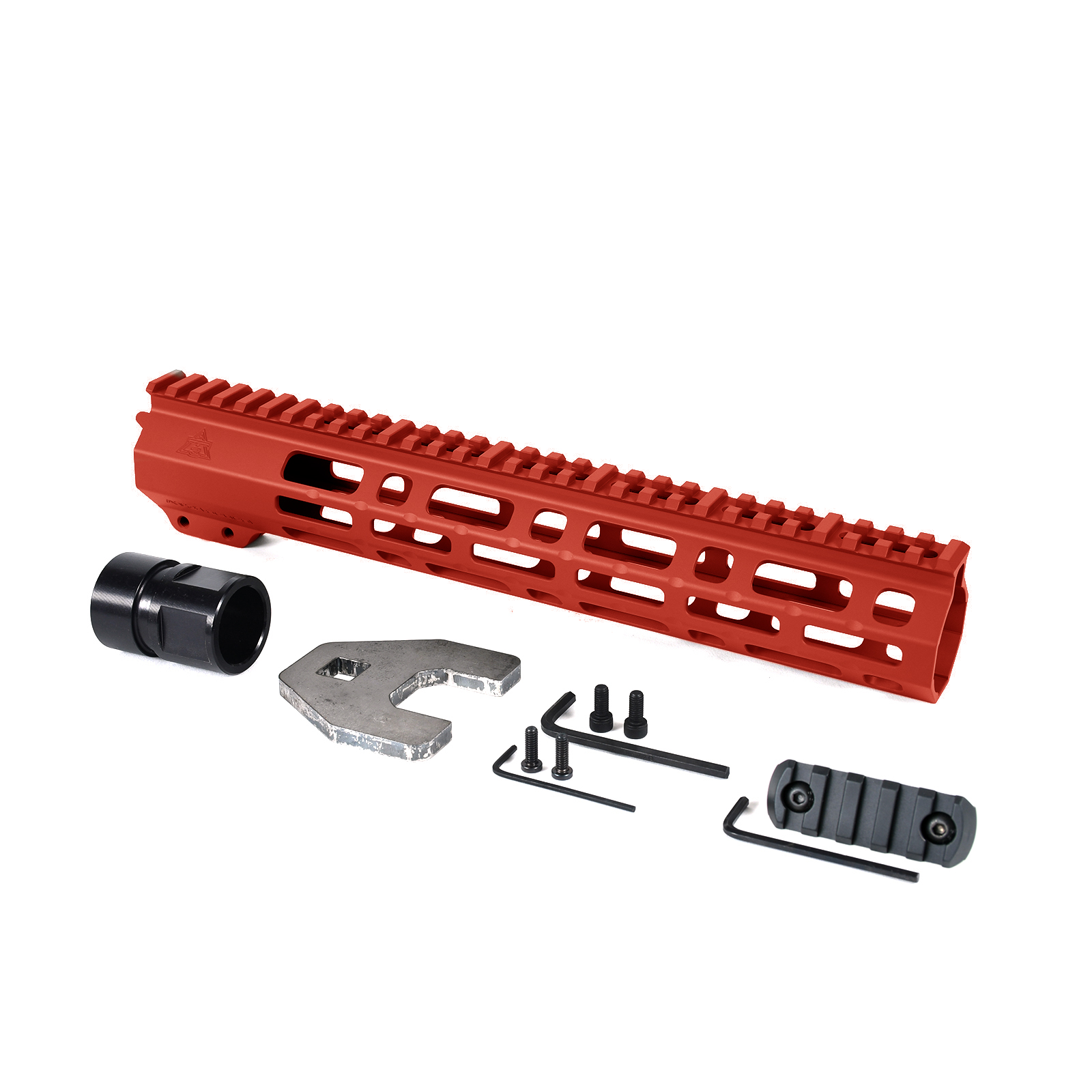 Unknown AT3(TM) SPEAR Free Float AR-15 Handguard - 9, 12, & 15 Inch - M-LOK - Red, 12 Inch (Color: Red, Length: 12 Inch)