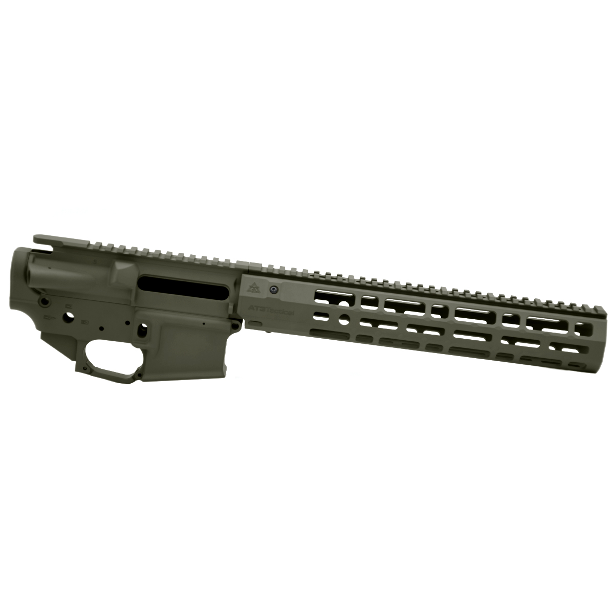 Unknown AT3(TM) AT-15 SPEAR XL Forged Suppressor Ready Builder Set - Anodized and Cerakote - OD Green, 12 Inch (Color: OD Green, Length: 12 Inch)