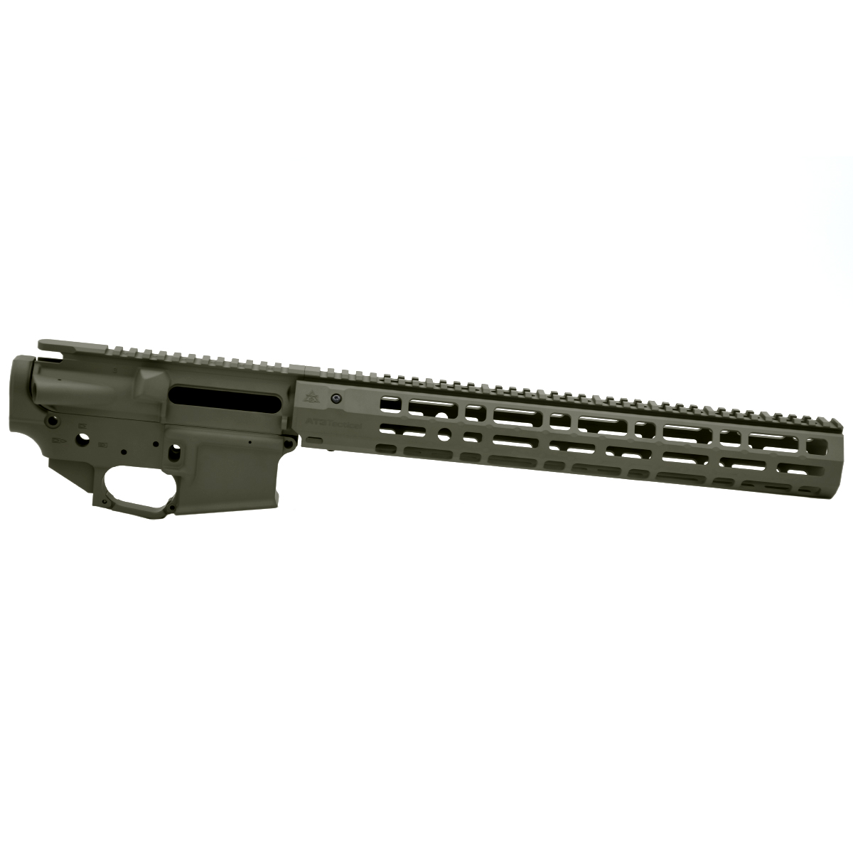 Unknown AT3(TM) AT-15 SPEAR XL Forged Suppressor Ready Builder Set - Anodized and Cerakote - OD Green, 15 Inch (Color: OD Green, Length: 15 Inch)