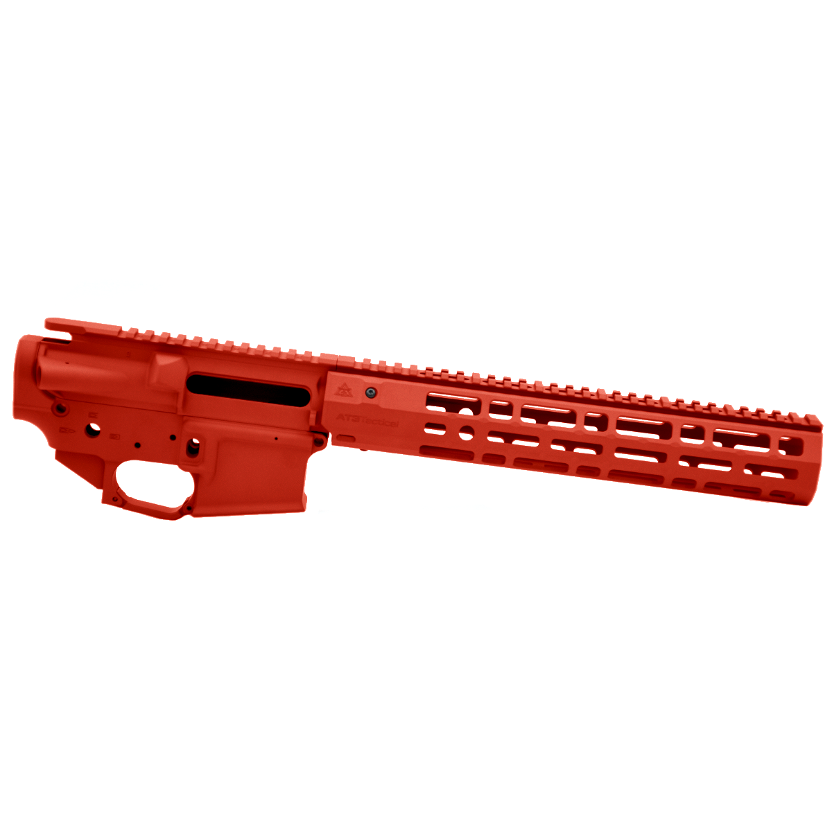 Unknown AT3(TM) AT-15 SPEAR XL Forged Suppressor Ready Builder Set - Anodized and Cerakote - Red, 12 Inch (Color: Red, Length: 12 Inch)