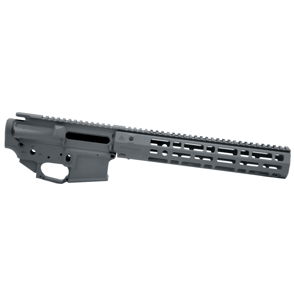 Unknown AT3(TM) AT-15 SPEAR XL Forged Suppressor Ready Builder Set - Anodized and Cerakote - Tungsten, 12 Inch (Color: Tungsten, Length: 12 Inch)