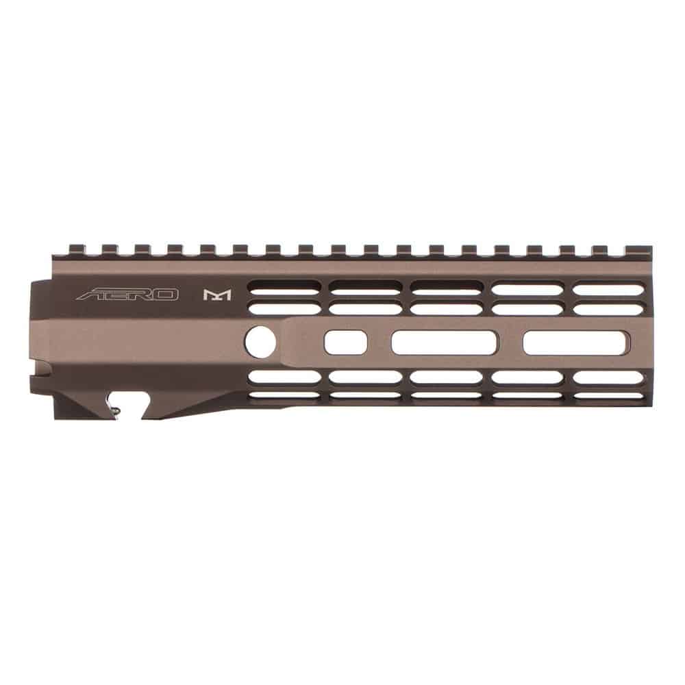 Unknown Aero Precision ATLAS R-ONE free Float Handguard - M-LOK - Full Top Rail - 6 Lengths Available - Anodized Kodiak Brown, 7.3 inch (Color: Anodized Kodiak Brown, Length: 7.3 inch)