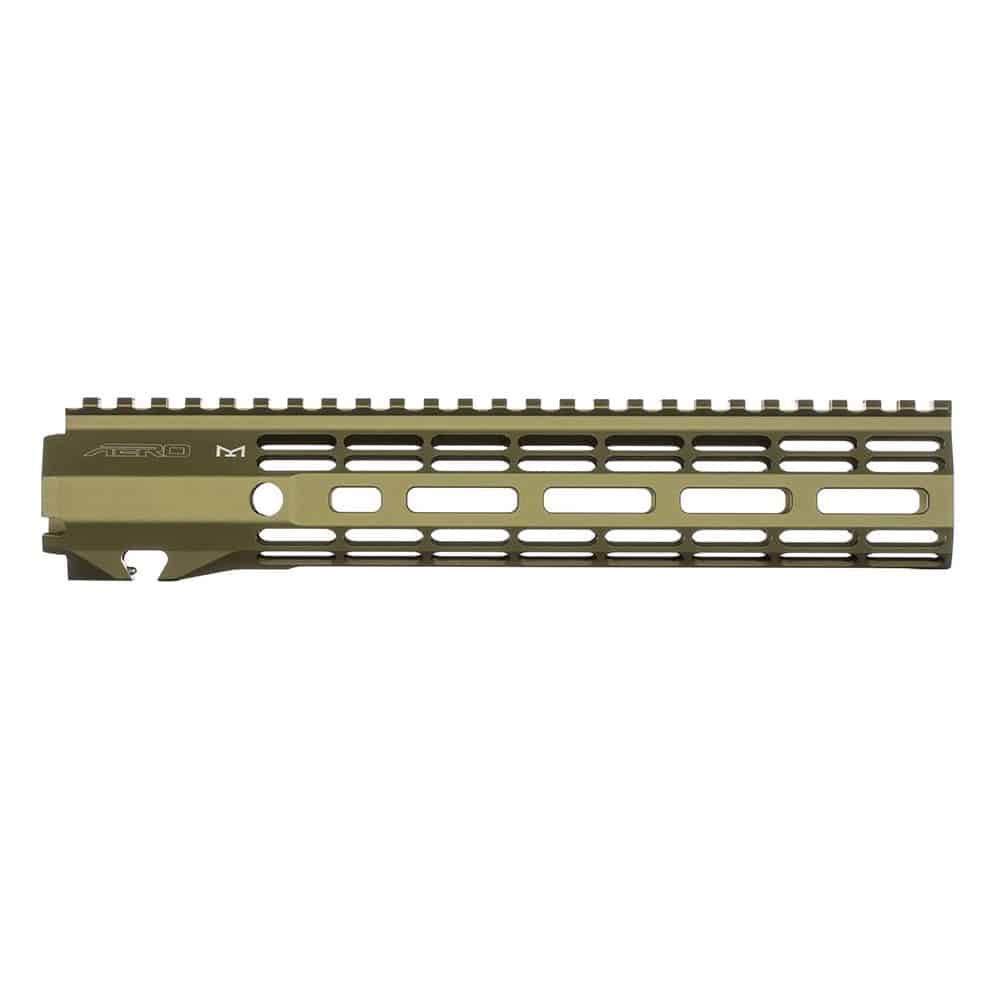 Unknown Aero Precision ATLAS R-ONE free Float Handguard - M-LOK - Full Top Rail - 6 Lengths Available - Anodized OD Green, 10.3 inch (Color: Anodized OD Green, Length: 10.3 inch)