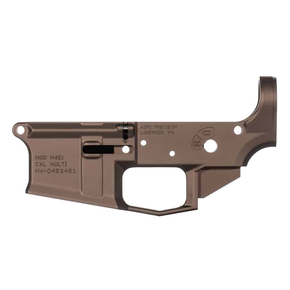 Unknown Aero Precision M4E1 AR-15 Lower Receiver - Anodized Kodiak Brown (Color: Anodized Kodiak Brown)