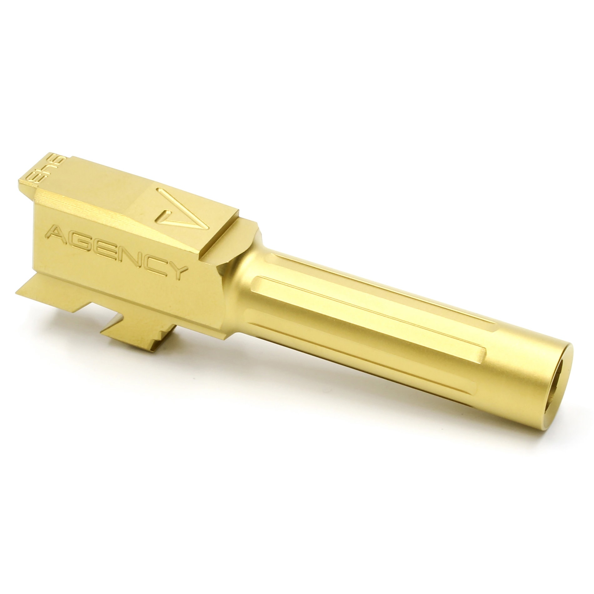 Unknown Unavailable: Agency Arms Mid Line Fluted Barrel for Glock 43/43X - Gold (Color: Gold)