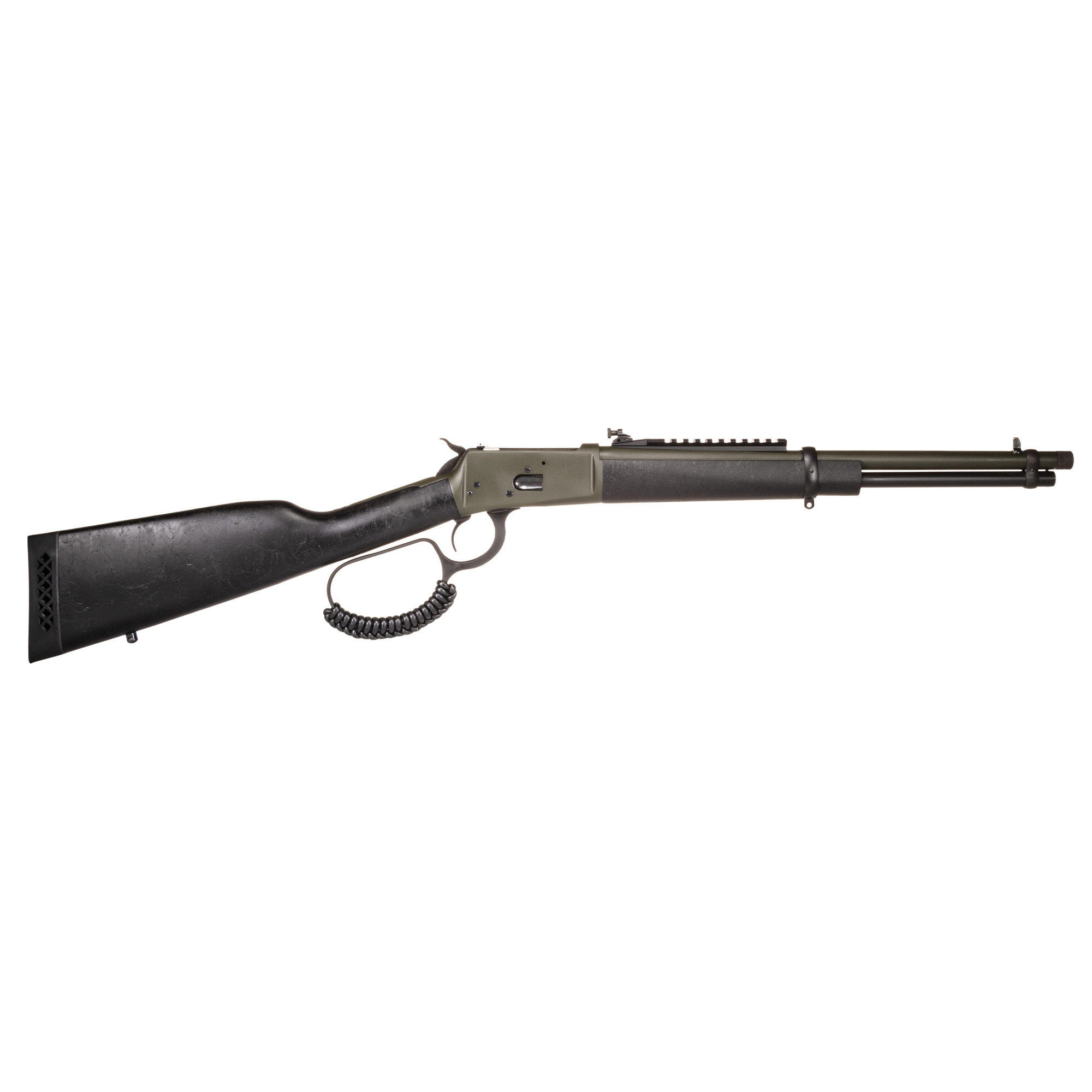 Unknown Unavailable: Rossi R92 Triple Black 16.5" .357 Magnum Rifle - 8 Round - Multiple Colors - Moss Green (Color: Moss Green)
