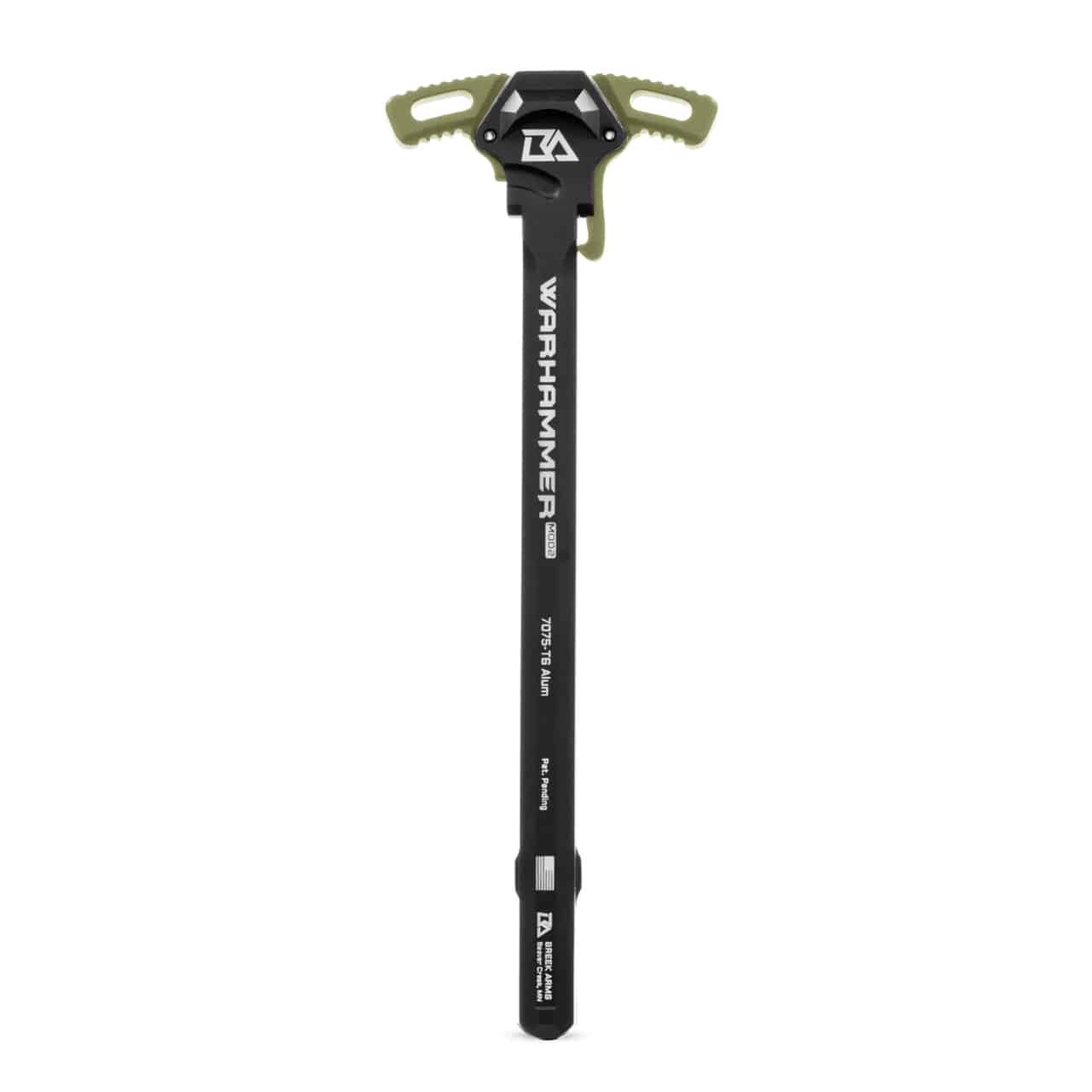 Unknown Breek Arms Micro Warhammer AR-15 Charging Handle - Ranger Green (Color: Ranger Green)