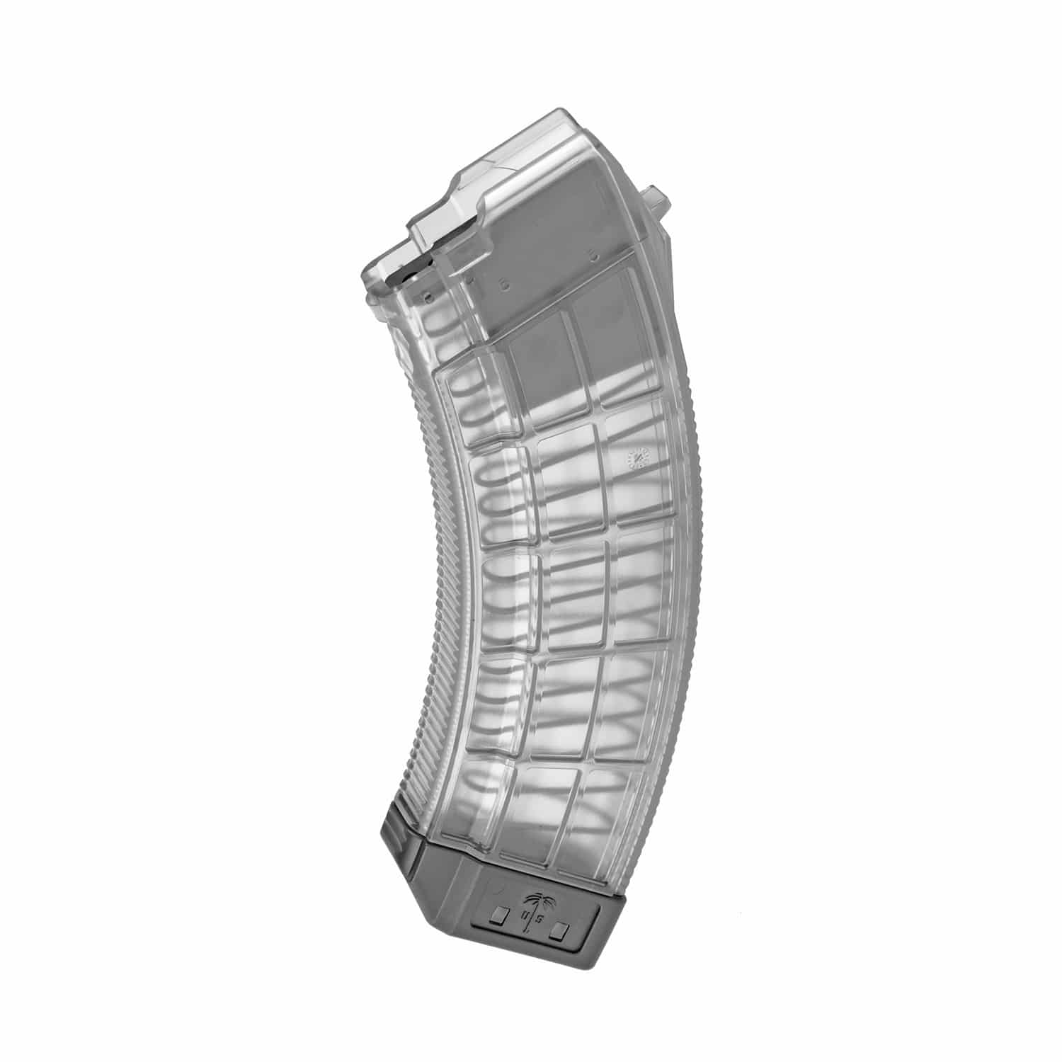 Unknown Century Arms US Palm AK30R 7.62x39 AK Magazine - Translucent - 30 Round - Black (Color: Black)