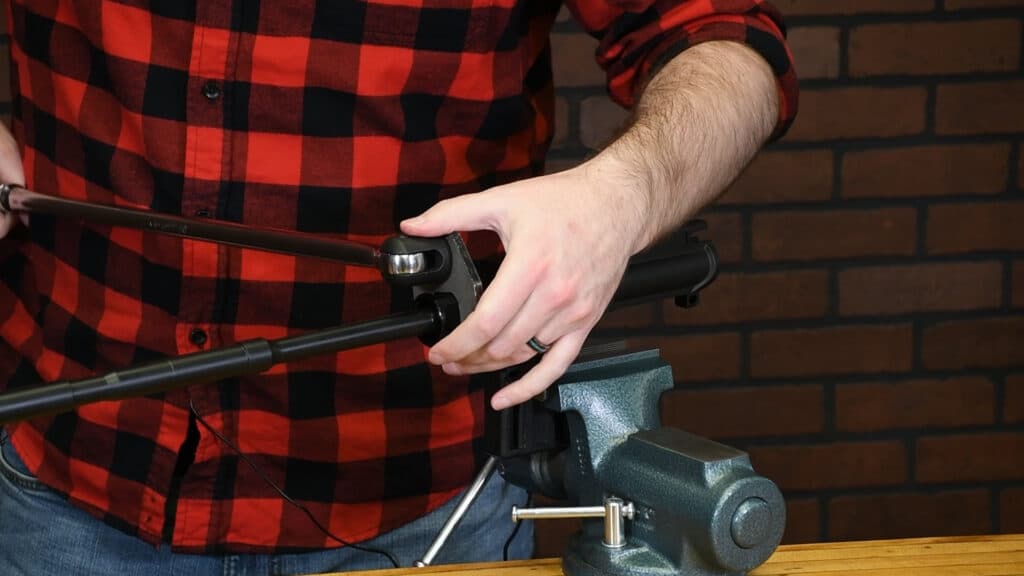 Use torque wrench that uses ft-lbs to properly set your barrel nut torque 