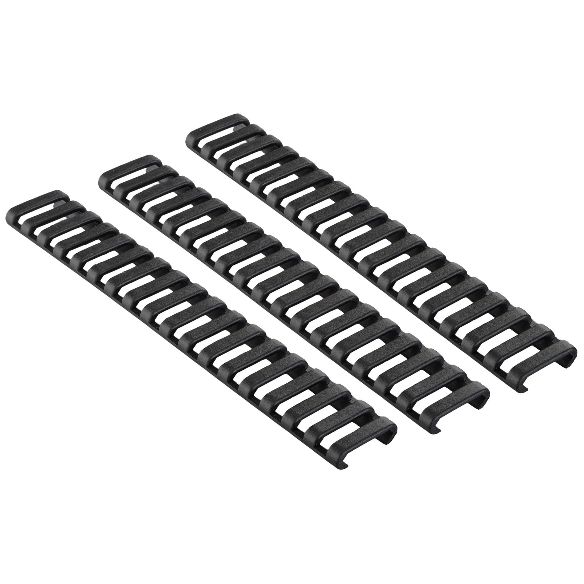 Unknown Ergo Picatinny 18 Slot Rubber Rail Protector - 3 Pack - Various Colors - Graphite Grey (Color: Graphite Grey)