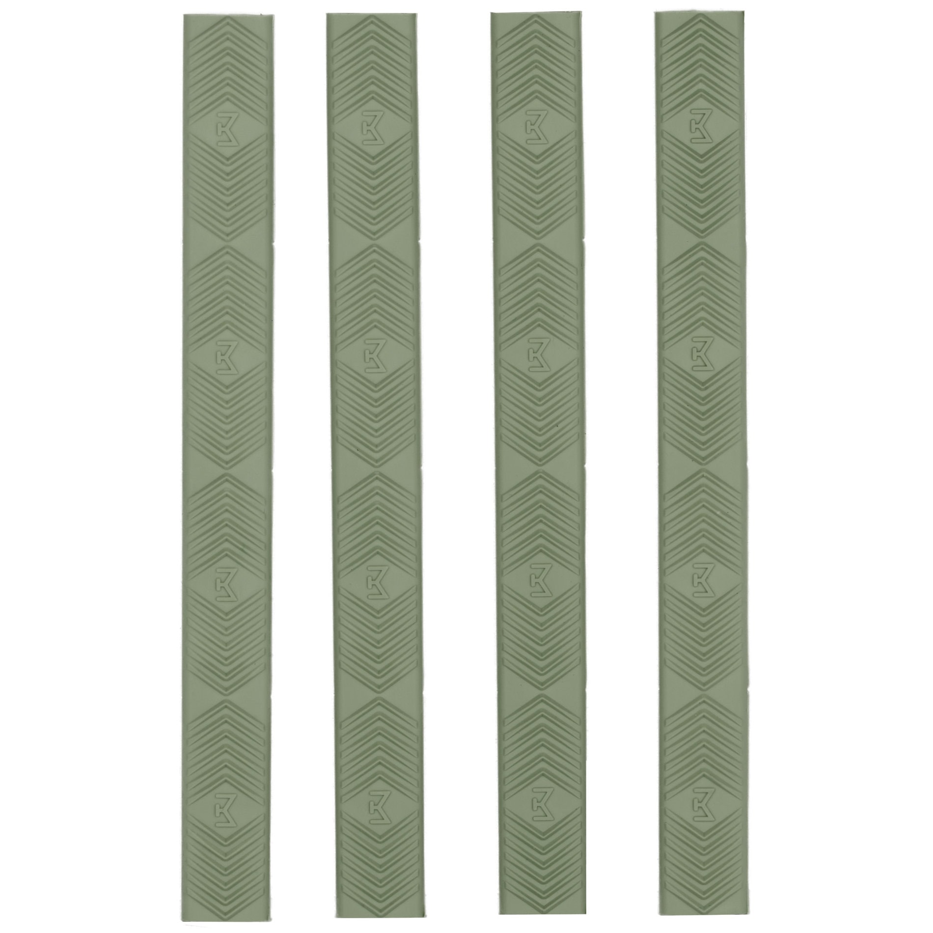 Unknown Ergo WedgeLok Rubber Rail Cover - M-LOK  - 4 Pack - 4 Colors Available - OD Green (Color: OD Green)