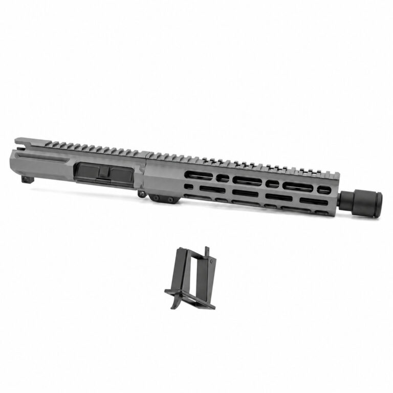 AT3™ 10.5 Inch Assembled PCC AR-15 Upper – 9mm 10.5 Inch Faxon Firearms Barrel – No BCG/CH – w/Sylvan Magazine Block