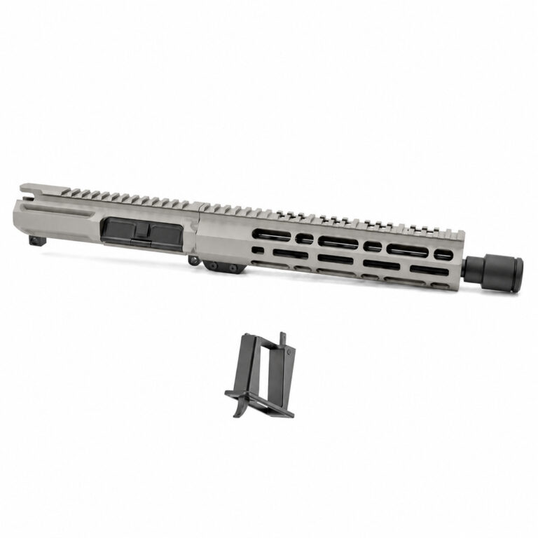 AT3™ 10.5 Inch Assembled PCC AR-15 Upper – 9mm 10.5 Inch Faxon Firearms Barrel – No BCG/CH – w/Sylvan Magazine Block