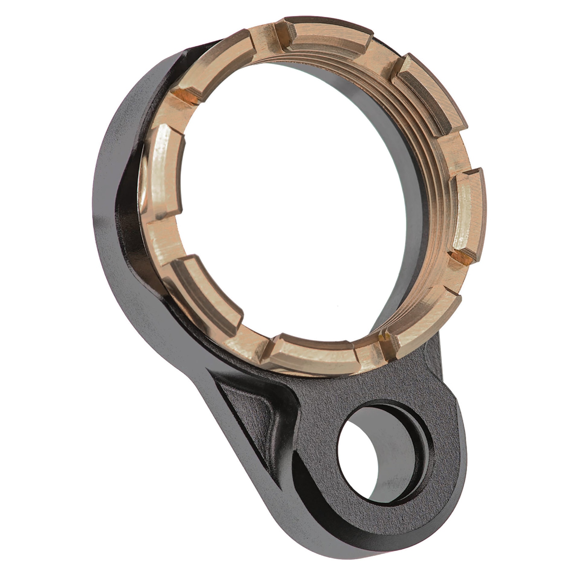 Unknown Fortis K1 Enhanced End Plate with Tapered Castle Nut for AR-15 - Flat Dark Earth (Color: Flat Dark Earth)